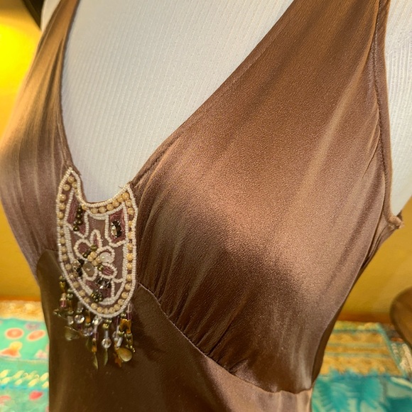 Elegant Copper Maxi Dress - Picture 1 of 7